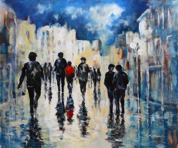 Picture of Pedestrians in Blue