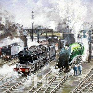 Waiting to leave with a London Express, Leeds Central. c1960