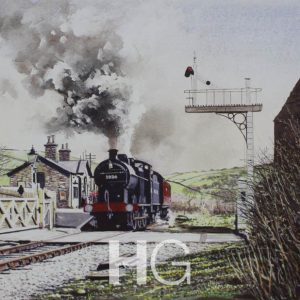 4F darkens the Sky leaving Oakworth, Keighley and Worth Valley Railway